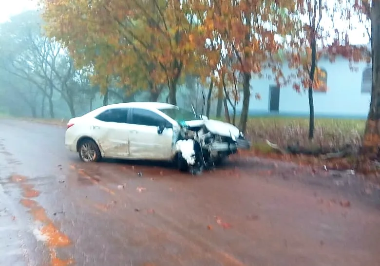 Saída de pista é registrada na ERS-323 em Jaboticaba