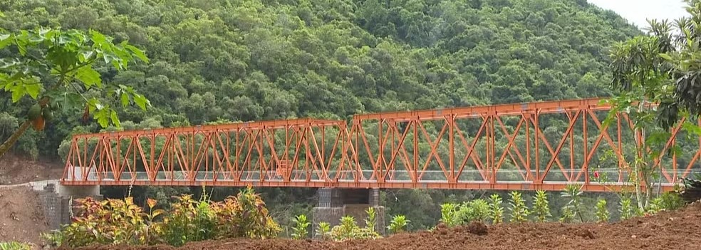 Após quatro meses, ponte de Nova Roma do Sul é inaugurada — Foto: Reprodução/RBS TV